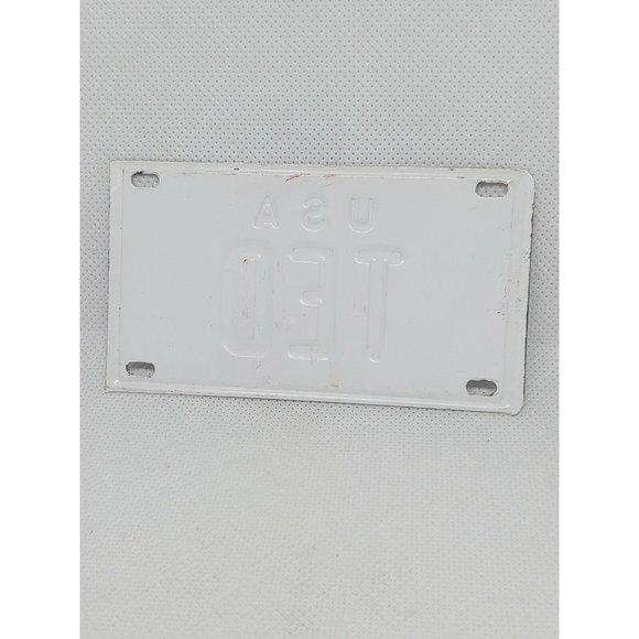 U.S.A Ted Personalized White Red Collectible Mini License Bicycle Bike Plate - Picture 6 of 12